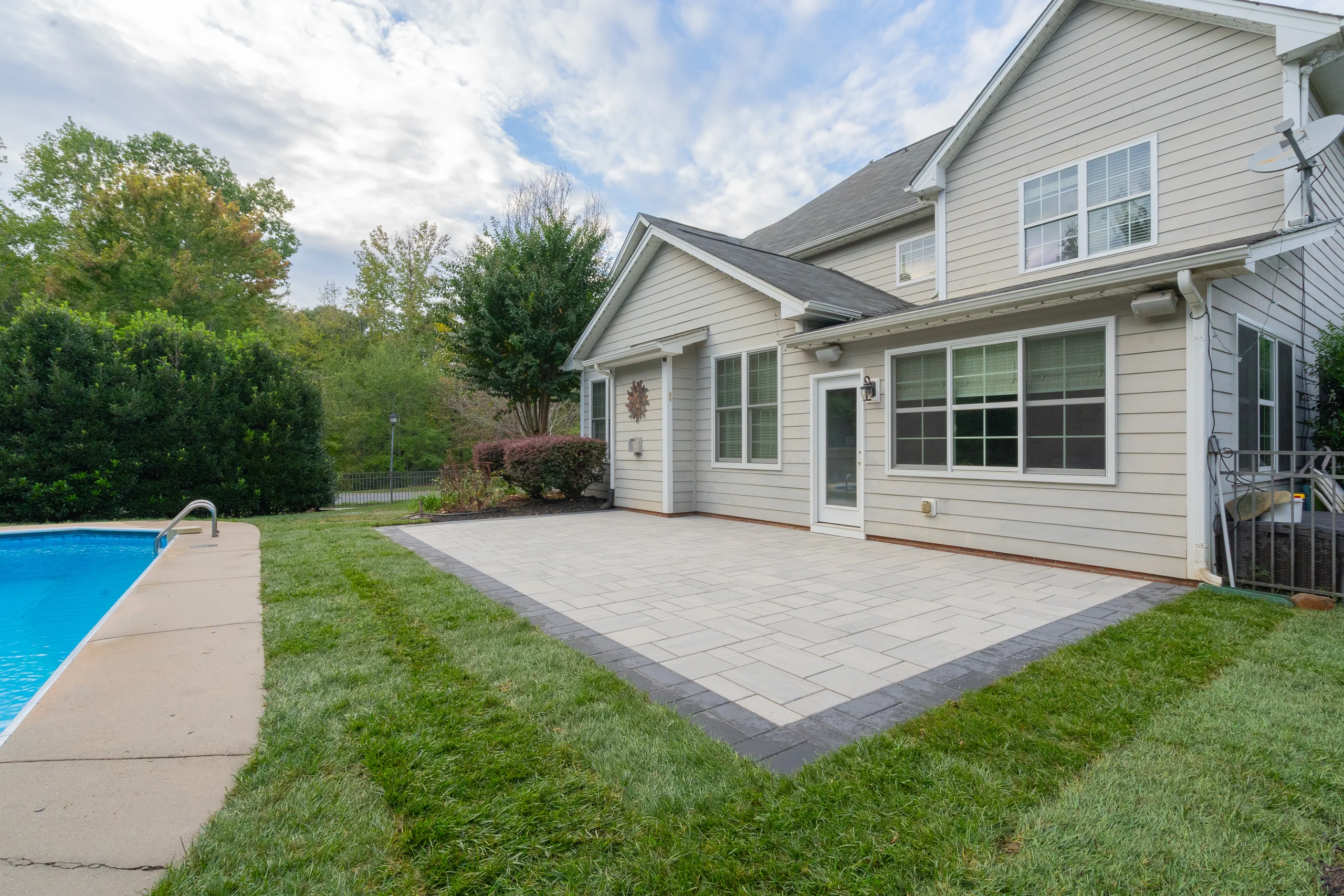 Paver patio replacement with fescue sod — Indian Land SC — Hortus Lawn Care Charlotte NC